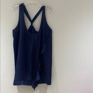 Halter navy top